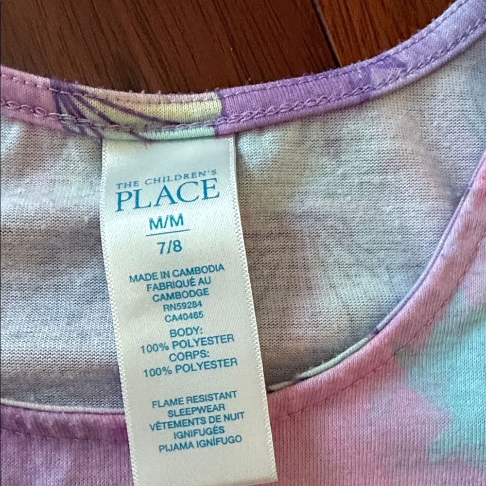 The Children's Place Be Mermazing Pajama Set - Pink and Blue Tie-Dye - Picture 4 of 8